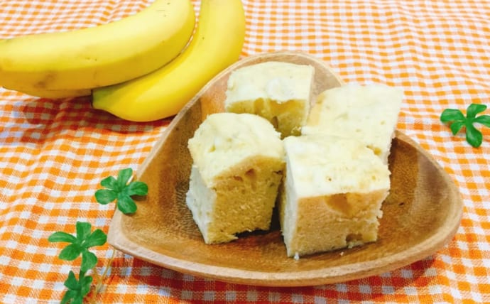 【簡単バナナケーキ】おやつや朝食に！レンジを使えば10分でできる