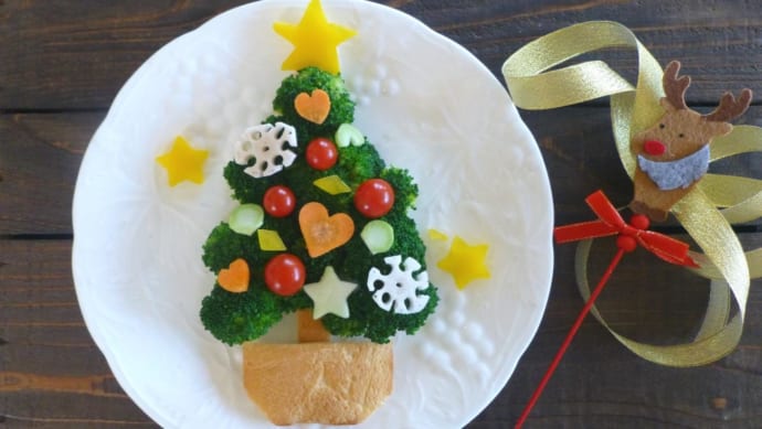 簡単ツリーサラダ＆リースサラダで子どもが喜ぶクリスマスに♪